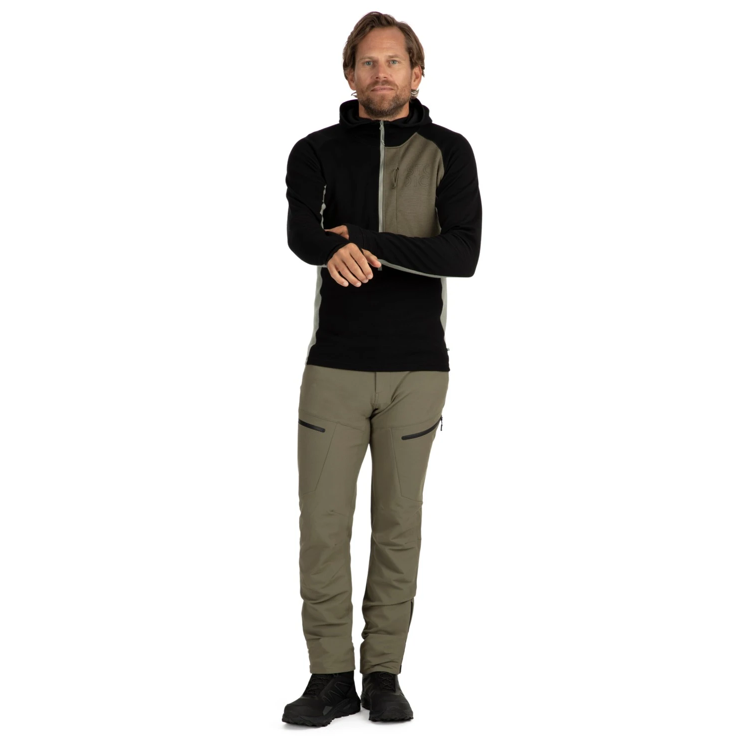 Stoic Merino260 StadjanSt. 3/4 Zip W. Hood - Merinohoodie – Bild 9