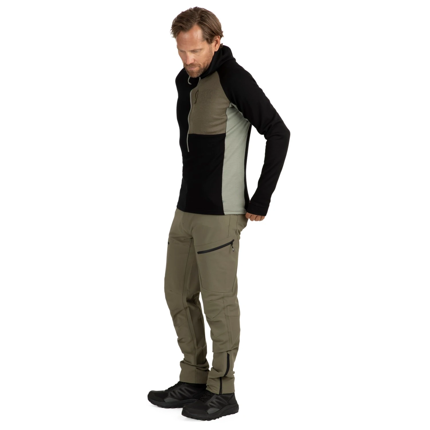 Stoic Merino260 StadjanSt. 3/4 Zip W. Hood - Merinohoodie – Bild 10