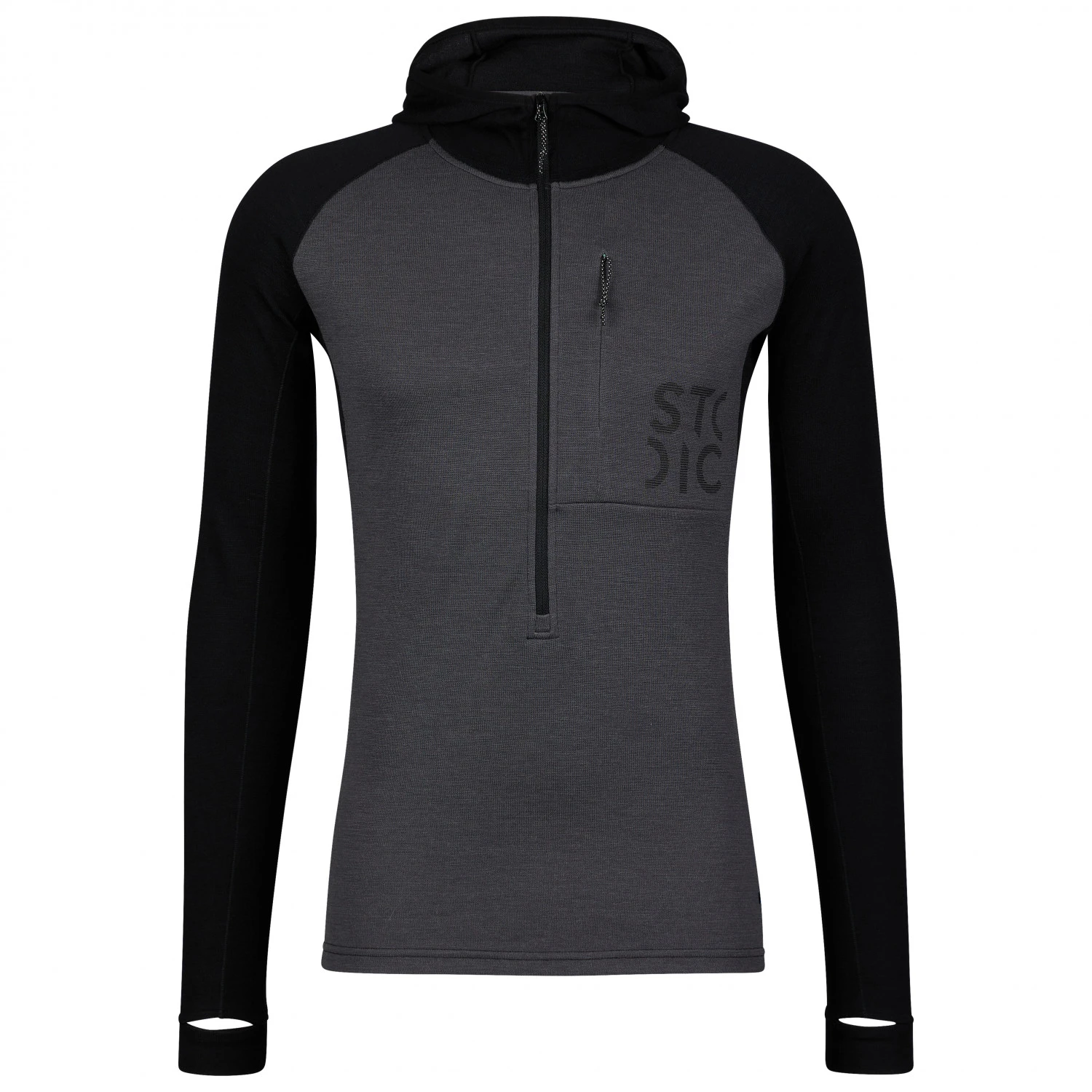 Stoic Merino260 StadjanSt. 3/4 Zip W. Hood - Merinohoodie